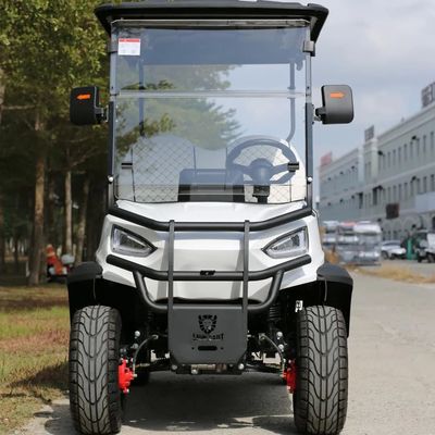 İyi bir fiyat. 4 Koltuklu Elektrikli Golf Arabası Kargo Kutulu 48V AC Motor Yüksek Mukavemetli Şasi online
