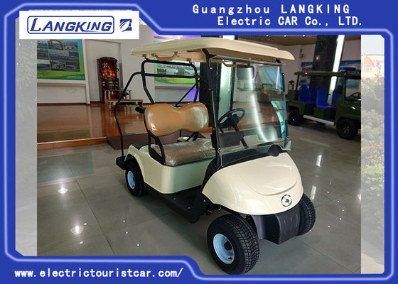Boş Yer / Stadyum için Bej Renk Enerji Tasarrufu 2 Kişilik Golf Arabası