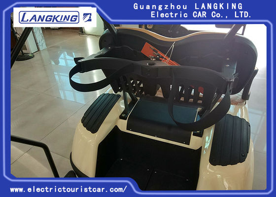 Boş Yer / Stadyum için Bej Renk Enerji Tasarrufu 2 Kişilik Golf Arabası