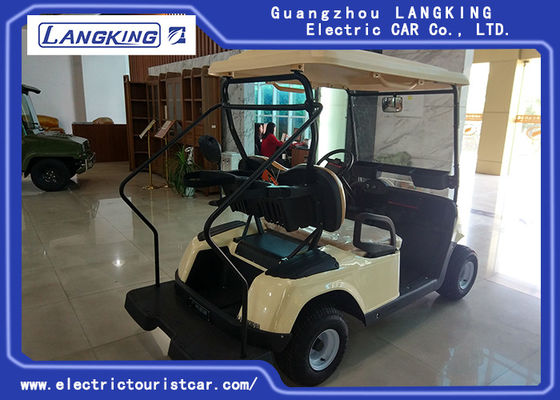 Boş Yer / Stadyum için Bej Renk Enerji Tasarrufu 2 Kişilik Golf Arabası