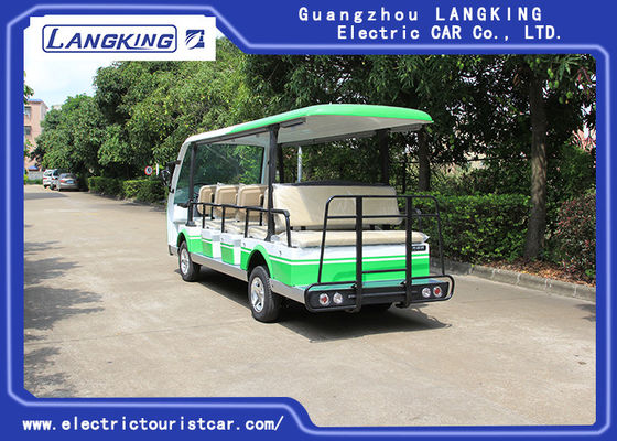 Yeşil / Beyaz Elektrikli Servis Araba / 7.5km Motor 72V 14 Kişilik Elektrikli Golf Arabaları İçin Park