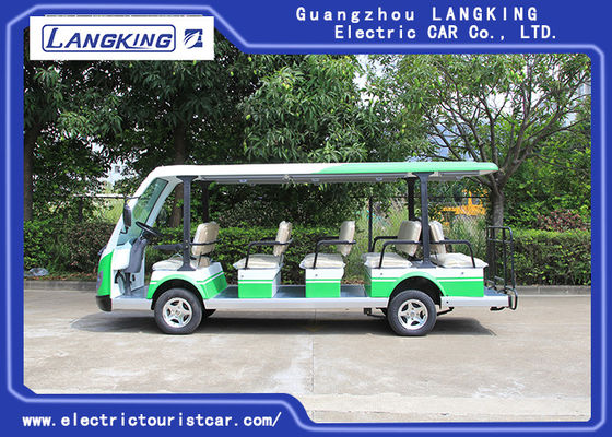 Yeşil / Beyaz Elektrikli Servis Araba / 7.5km Motor 72V 14 Kişilik Elektrikli Golf Arabaları İçin Park