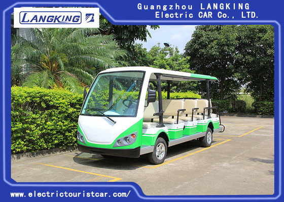 Yeşil / Beyaz Elektrikli Servis Araba / 7.5km Motor 72V 14 Kişilik Elektrikli Golf Arabaları İçin Park