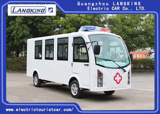 Özelleştirilmiş Renkli Elektrikli Golf Arabası Ambulans 8 Koltuklar + 1 Yatak 72V / 7.5KW AC Motor