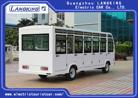 Dört Tekerlek Elektrikli Servis Otobüsü Kapı / Elektrikli Mini Otobüs AC Motorlu 23 Koltuk