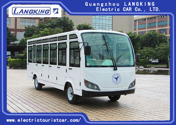 Dört Tekerlek Elektrikli Servis Otobüsü Kapı / Elektrikli Mini Otobüs AC Motorlu 23 Koltuk