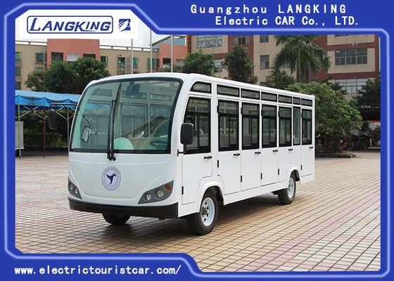 Dört Tekerlek Elektrikli Servis Otobüsü Kapı / Elektrikli Mini Otobüs AC Motorlu 23 Koltuk